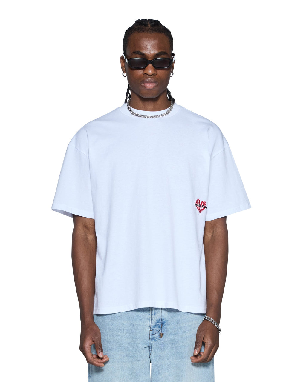 Mens Hbl Ekcess Ss Tee Peached White Oversized Tees - White