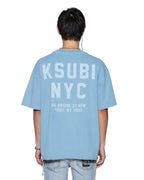 Mens K-lock Biggie Ss Tee Summer Blue Oversized Tees - Blue