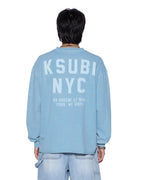 Mens K-lock Ekcess Ls Tee Summer Blue Oversized Tees - Blue