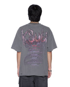 Mens Knotted Ekcess Ss Tee Charcoal Oversized Tees - Grey