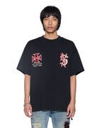 Mens League Ekcess Ss Tee Black Oversized Tees - Black