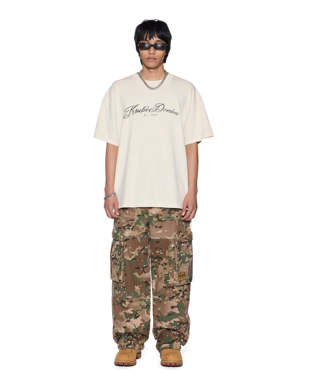 Mens Trooper Cargo Pant Woodland Straight Pants - Green