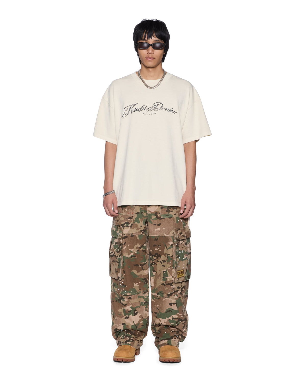 Mens Trooper Cargo Pant Woodland Straight Pants - Green