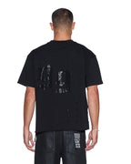 Mens Stardom Ekcess Ss Tee Jet Black Crystal Oversized Tees - Black
