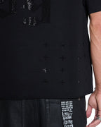 Mens Stardom Ekcess Ss Tee Jet Black Crystal Oversized Tees - Black