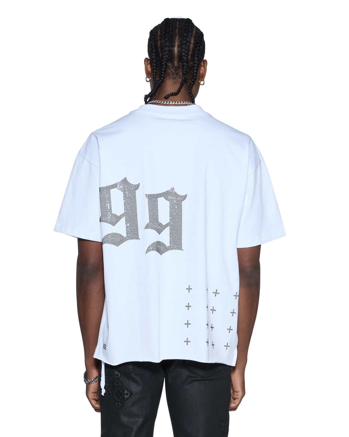 Mens Stardom Ekcess Ss Tee Tru White Oversized Tees - White