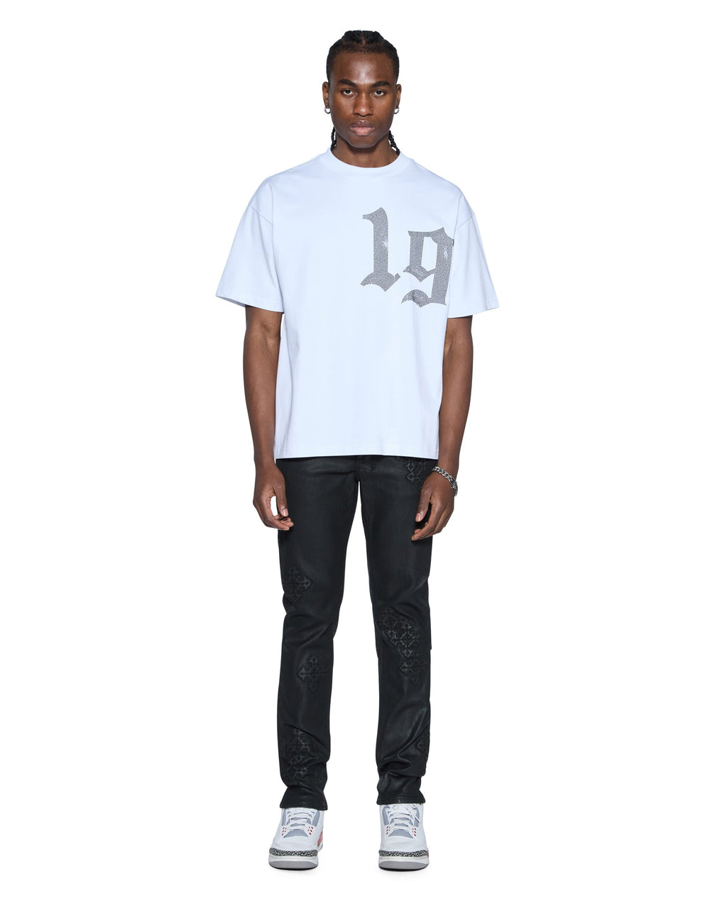 Mens Stardom Ekcess Ss Tee Tru White Oversized Tees - White