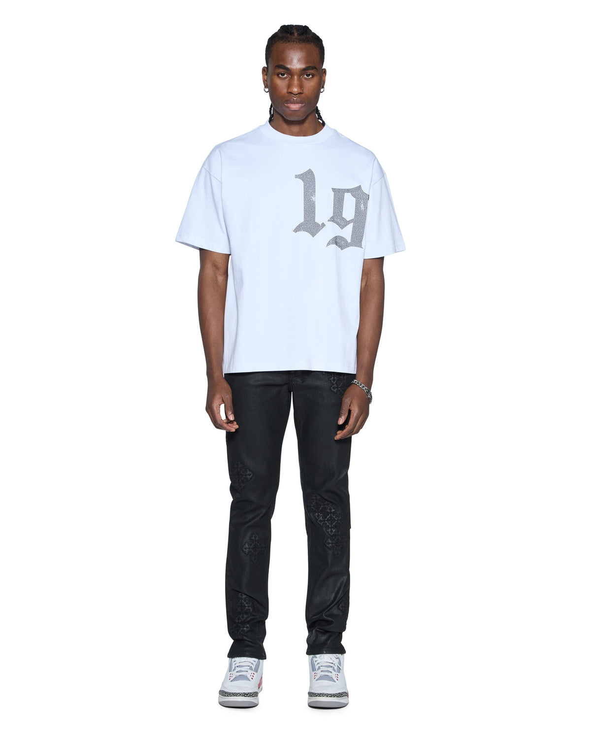 Mens Stardom Ekcess Ss Tee Tru White Oversized Tees - White