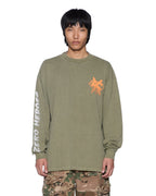 Mens Zero Heroes Ls Tee Militant Oversized Tees - Khaki