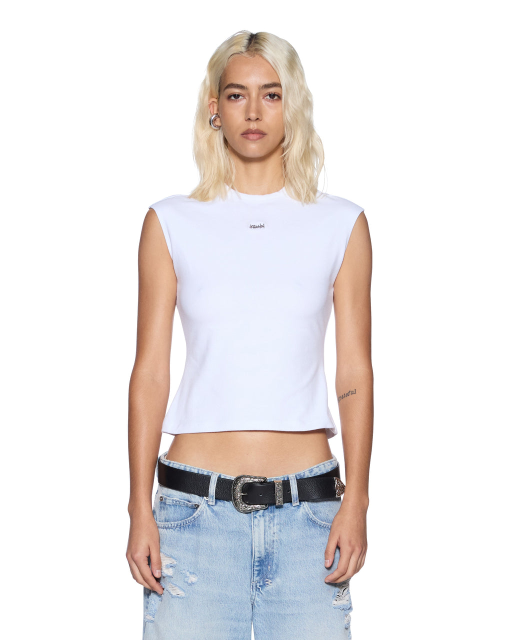 Womens 1999 Staple Ss Tee White Fitted Tees - White