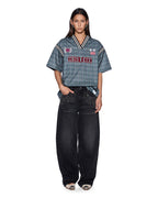 Womens Union Jersey Hunter Plaid Boxy Fashion Tops - Green