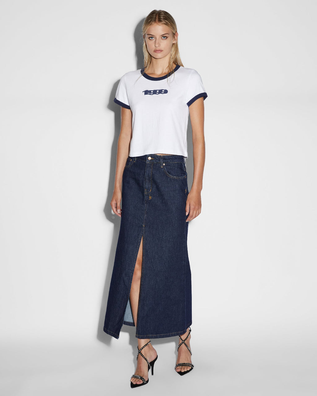 Womens Swerve Skirt Legacy Flare Skirts - Denim