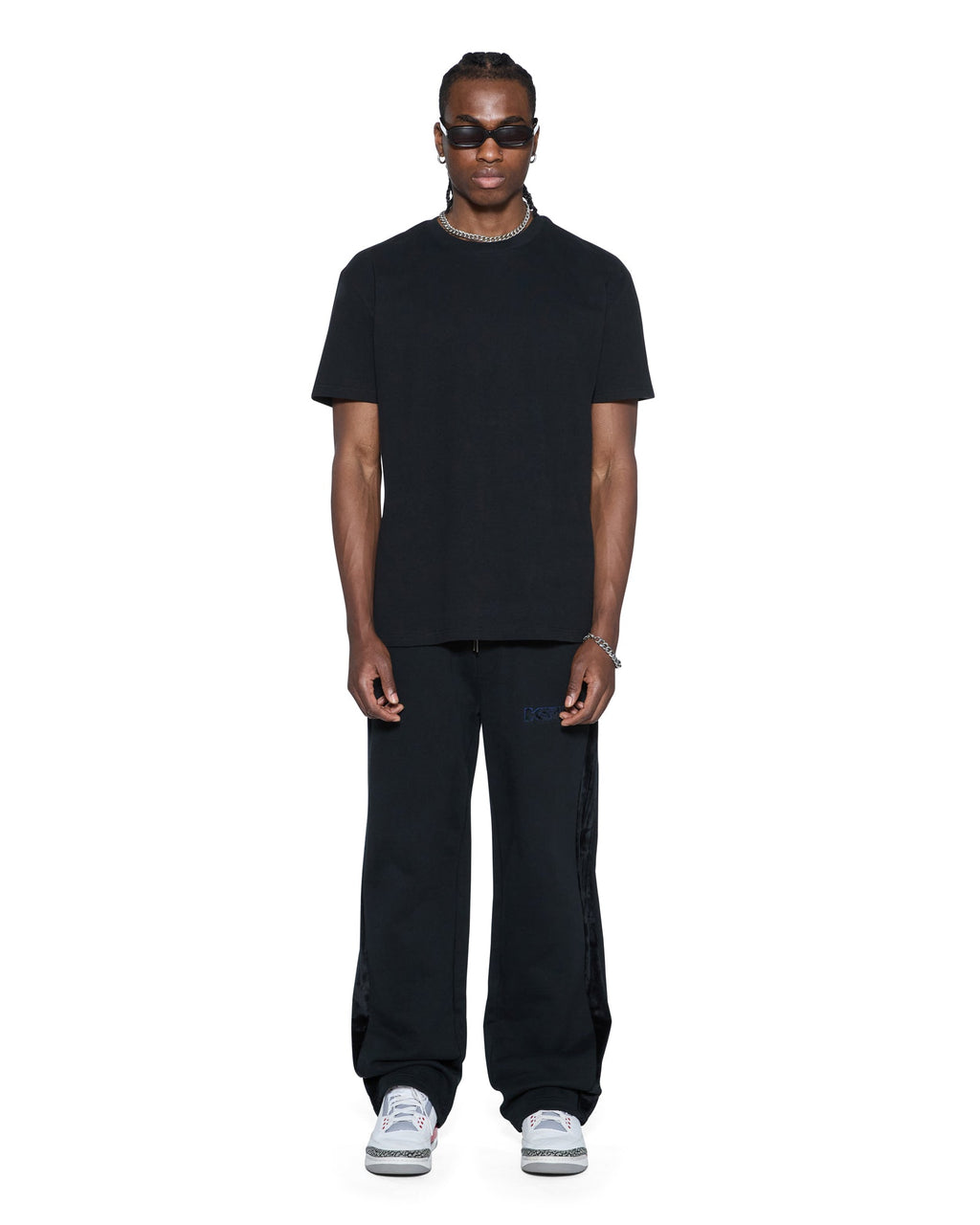 Mens 4x4 Luxe Synthesis Trak Pant Cobalt Black Regular Pants - Black