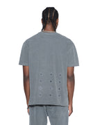 Mens 4x4 Paise Biggie Ss Tee Charcoal Regular Tees - Grey