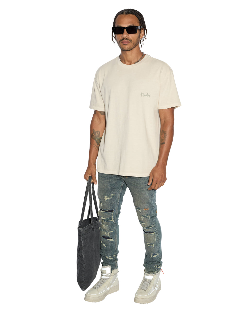 Mens All Day Biggie Ss Tee Desert Oversized Tees - Tan