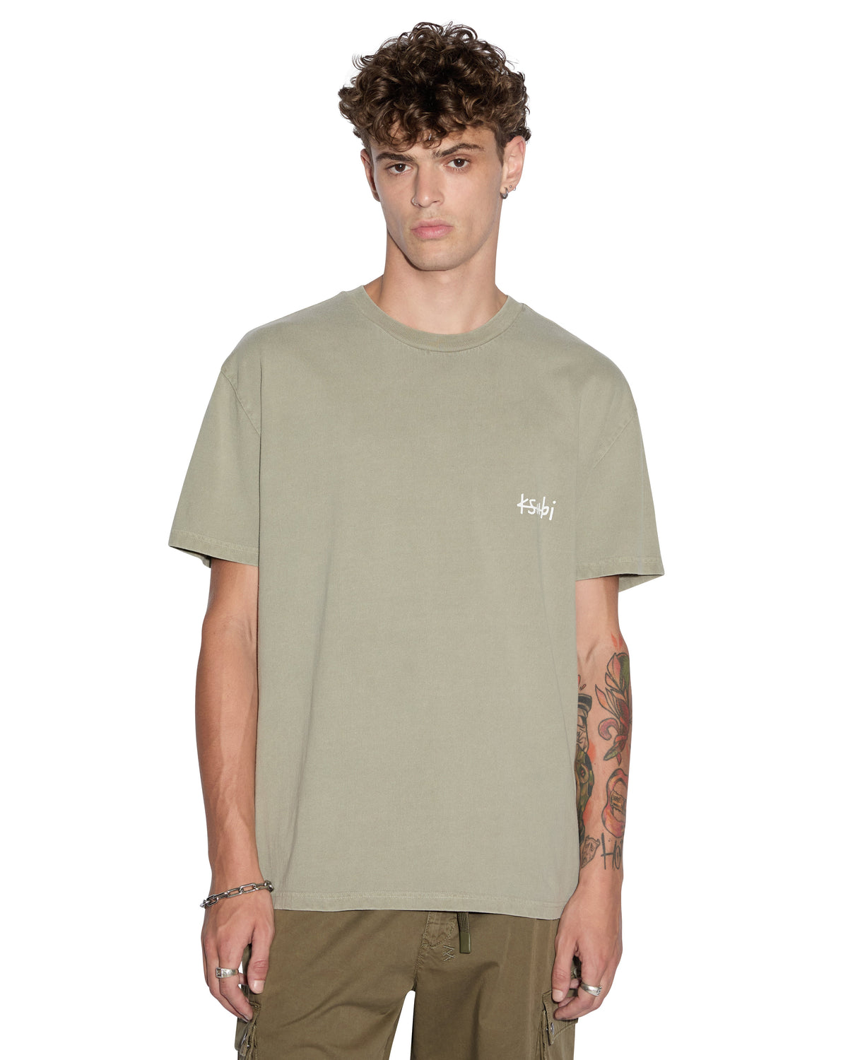 Mens All Day Biggie Ss Tee Outback Oversized Tees - Green