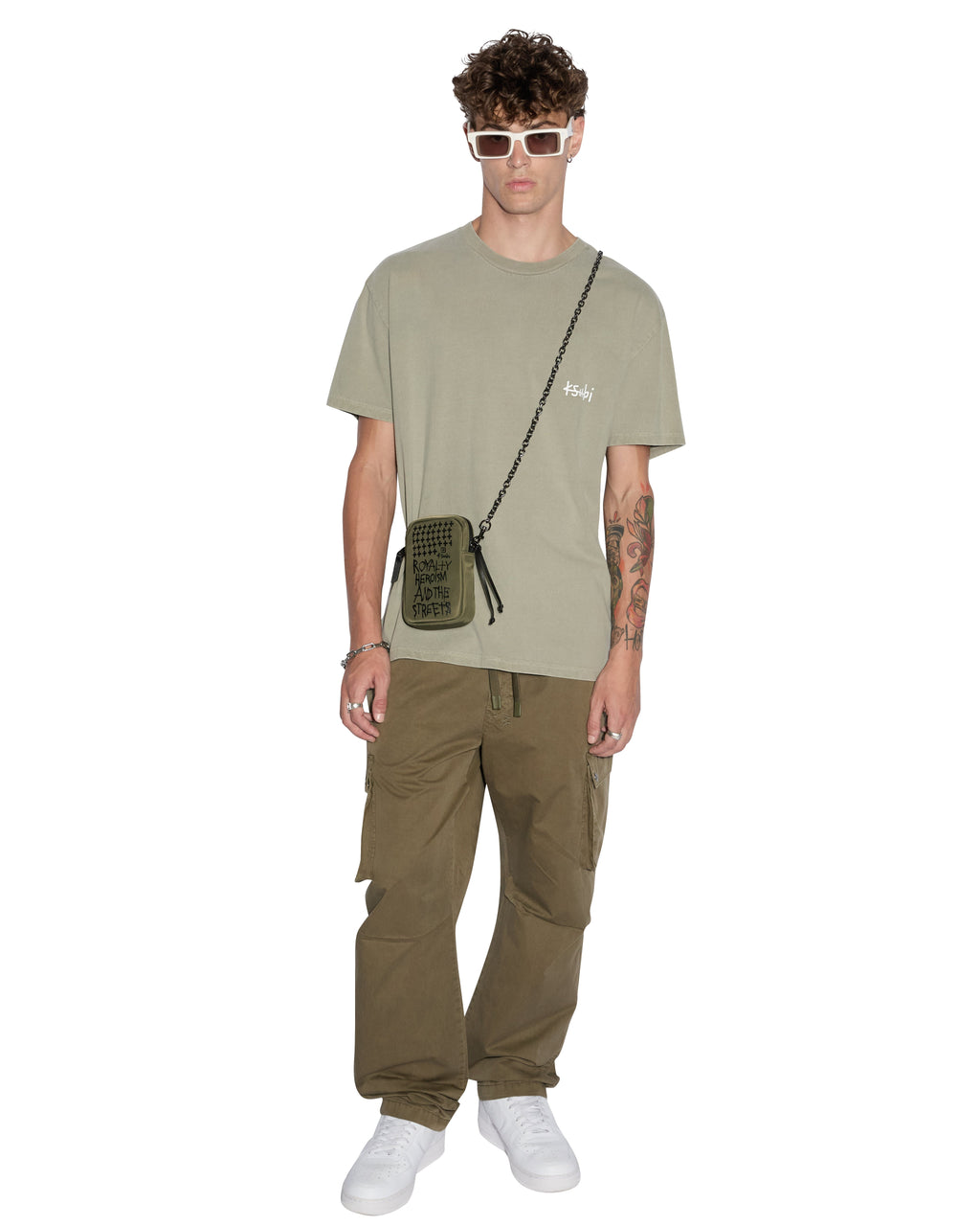 Mens All Day Biggie Ss Tee Outback Oversized Tees - Green