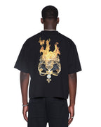 Mens Krown Sid Ss Tee Black Slim Tees - Black