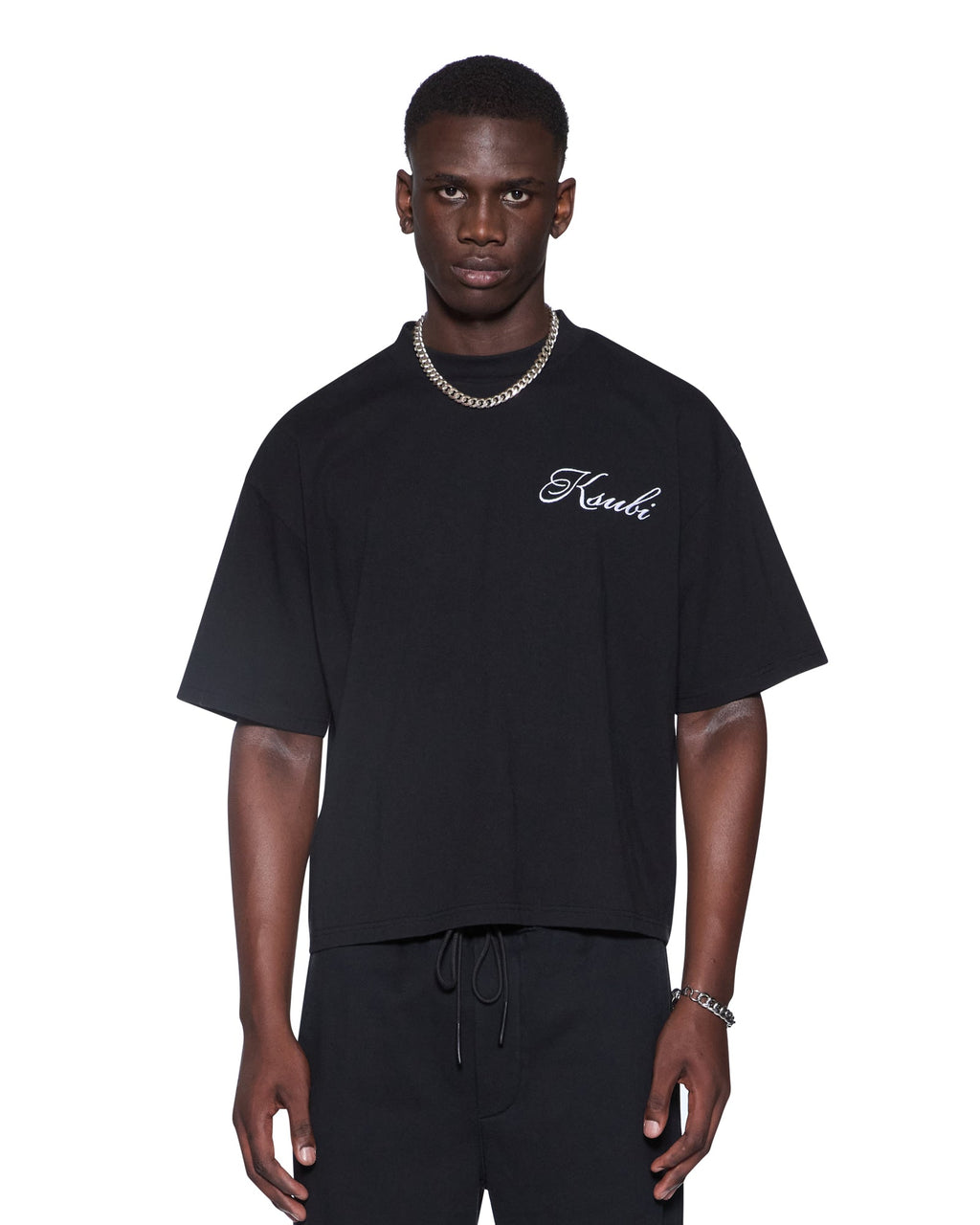 Mens Krown Sid Ss Tee Black Slim Tees - Black