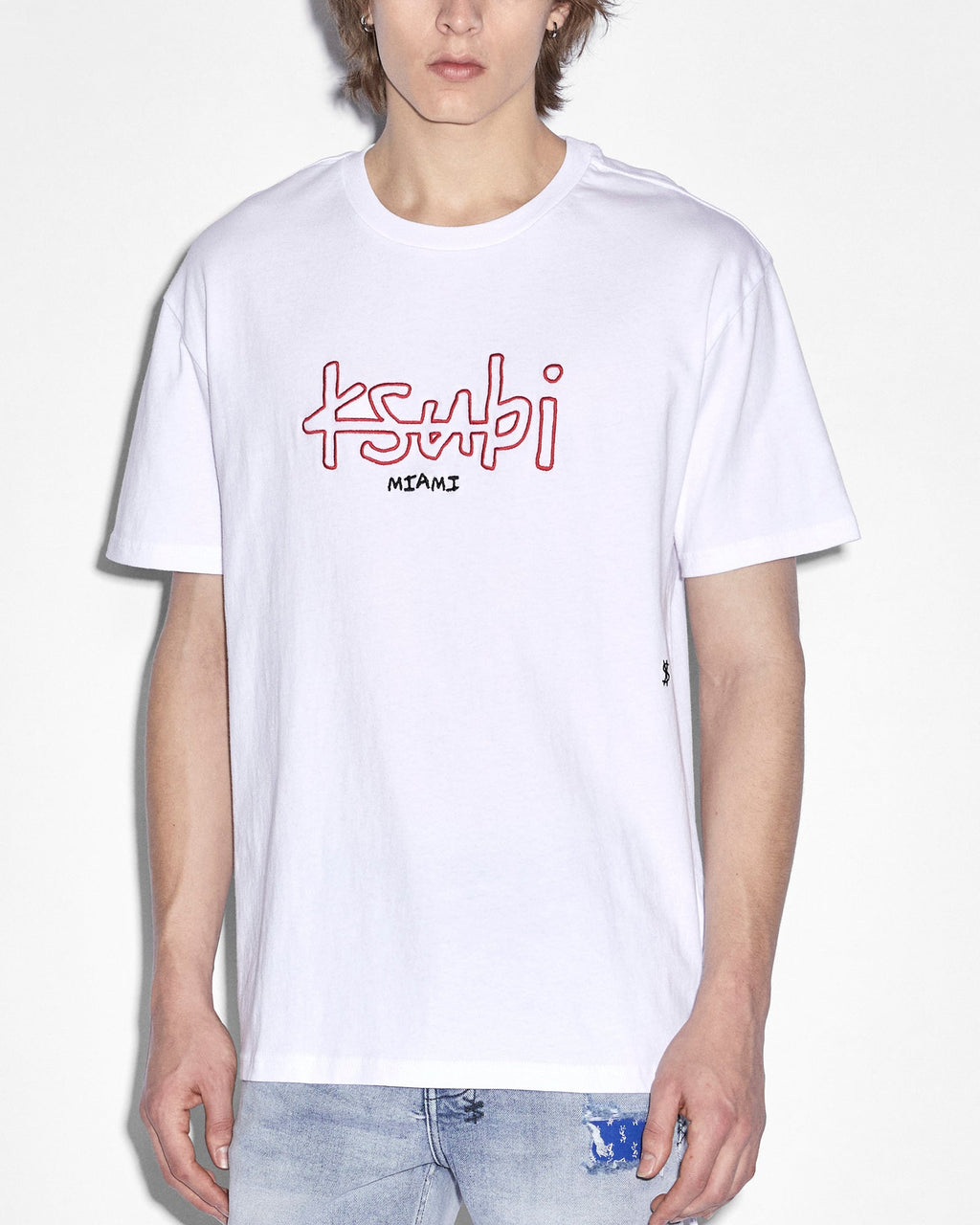 Mens Miami 4x4 Biggie Ss Tee Tru White Oversized Tees - White