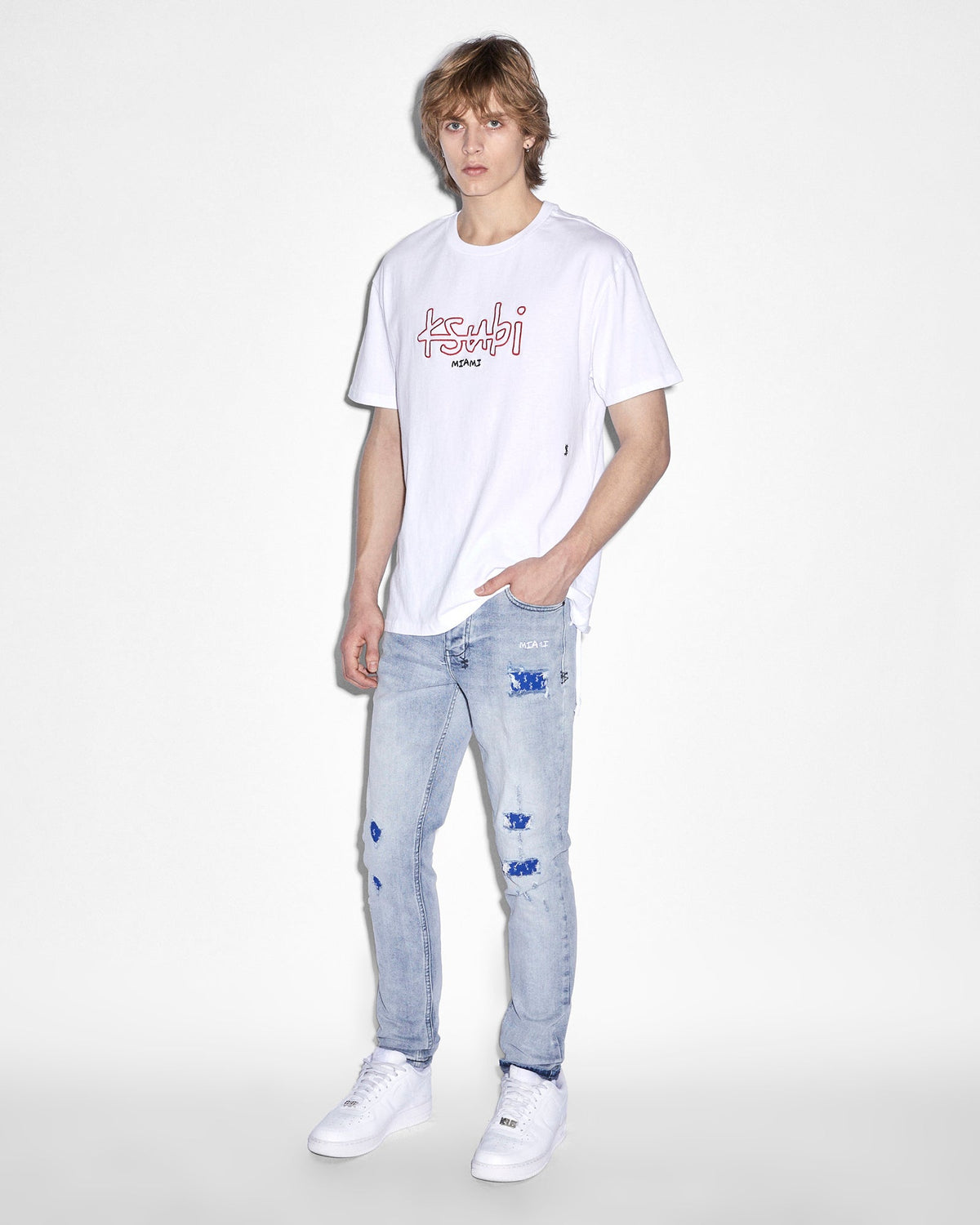 Mens Miami 4x4 Biggie Ss Tee Tru White Oversized Tees - White