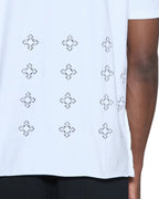 Mens 4x4 Paise Biggie Ss Tee White Black Regular Tees - White