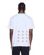 Mens 4x4 Luxe Biggie Ss Tee White Red Oversized Tees - White