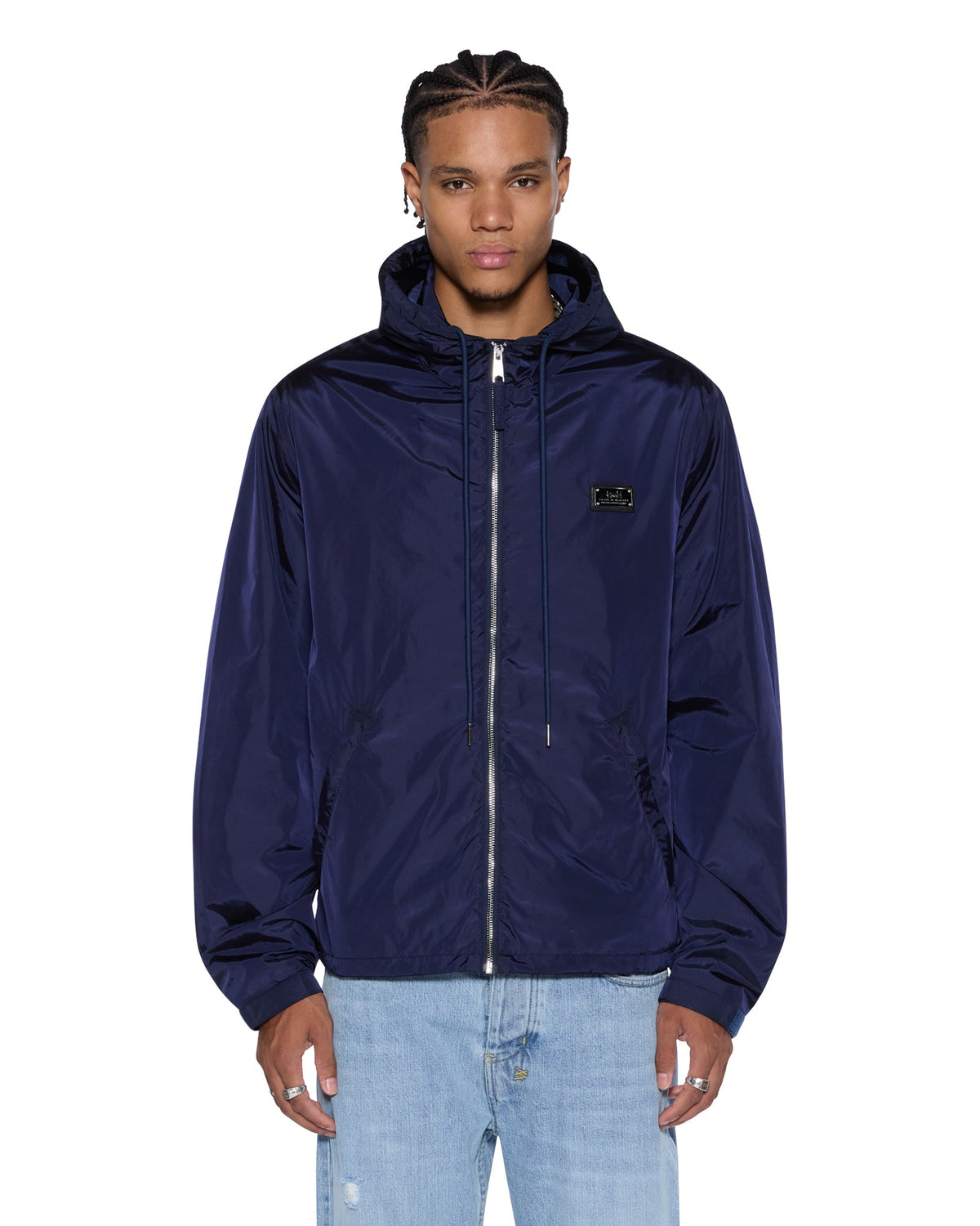 Mens Tek Nylon Jacket Navy Regular Jackets - Navy