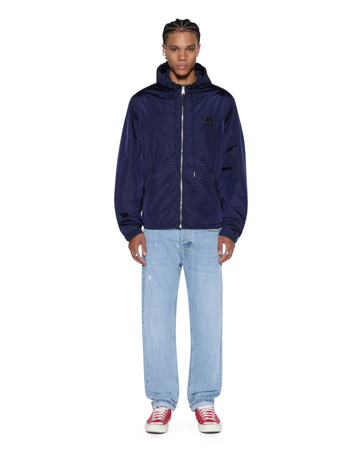 Mens Tek Nylon Jacket Navy Regular Jackets - Navy