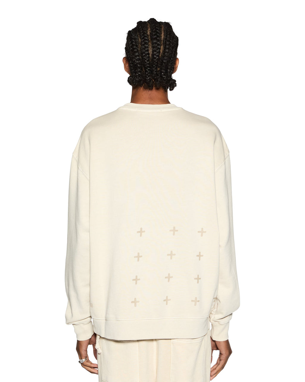 Mens 4 X 4 Biggie Crew Desert Oversized Fleece - Tan