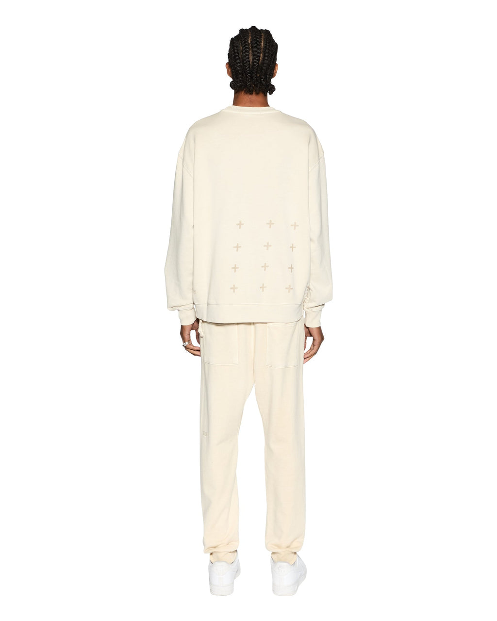 Mens 4 X 4 Biggie Crew Desert Oversized Fleece - Tan