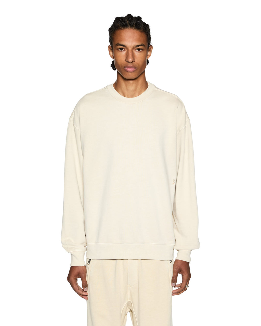Mens 4 X 4 Biggie Crew Desert Oversized Fleece - Tan