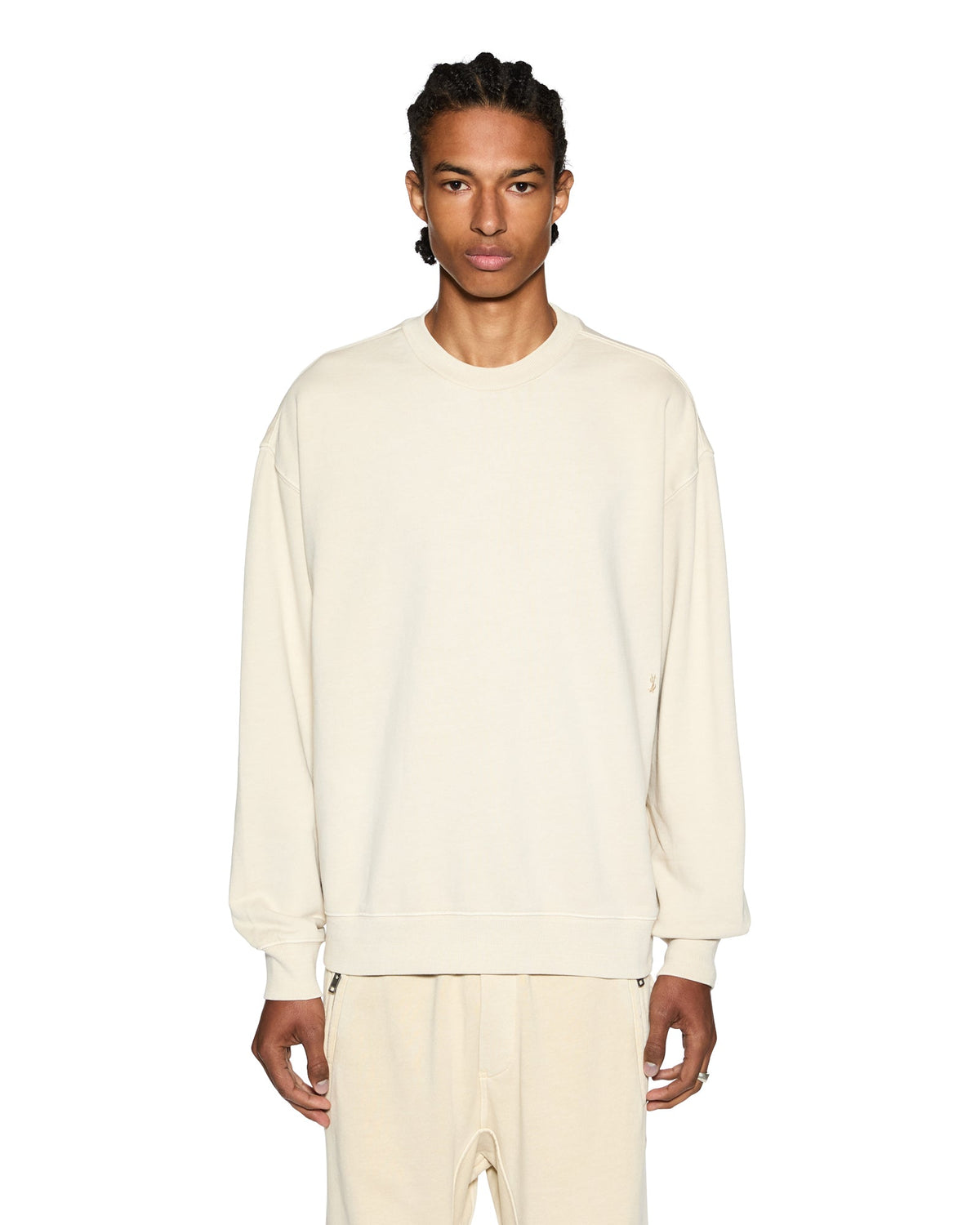 Mens 4 X 4 Biggie Crew Desert Oversized Fleece - Tan