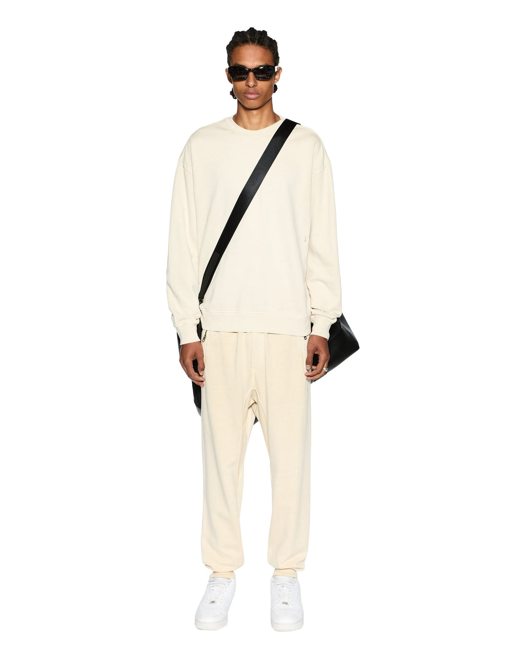 Mens 4 X 4 Biggie Crew Desert Oversized Fleece - Tan