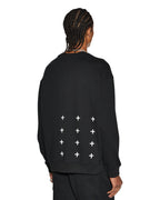 Mens 4 X 4 Biggie Crew Jet Black Oversized Fleece - Black