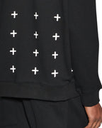 Mens 4 X 4 Biggie Crew Jet Black Oversized Fleece - Black