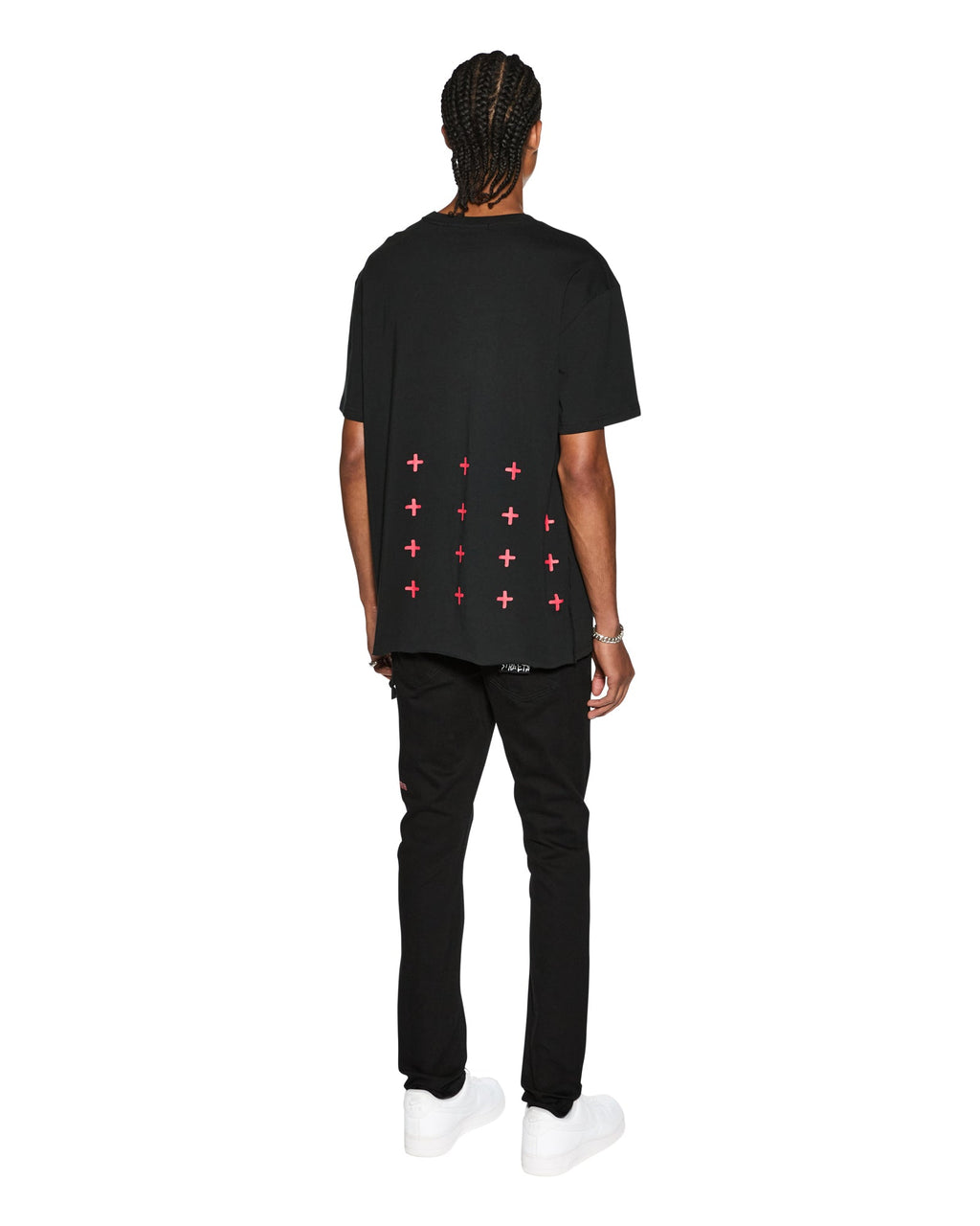 Mens 4x4 Biggie Ss Tee Black/red Oversized Tees - Black