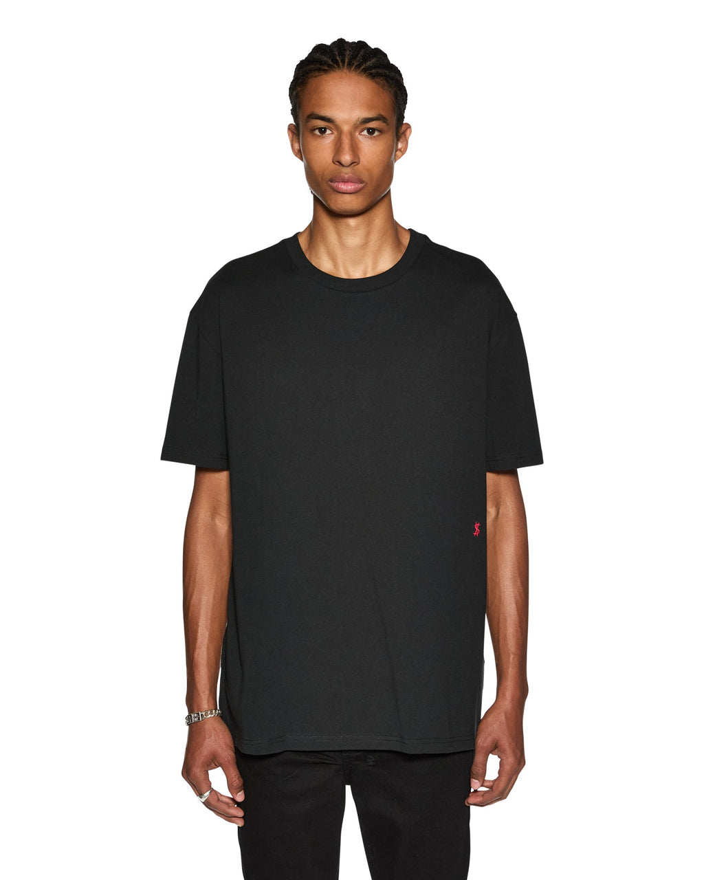 Mens 4x4 Biggie Ss Tee Black/red Oversized Tees - Black