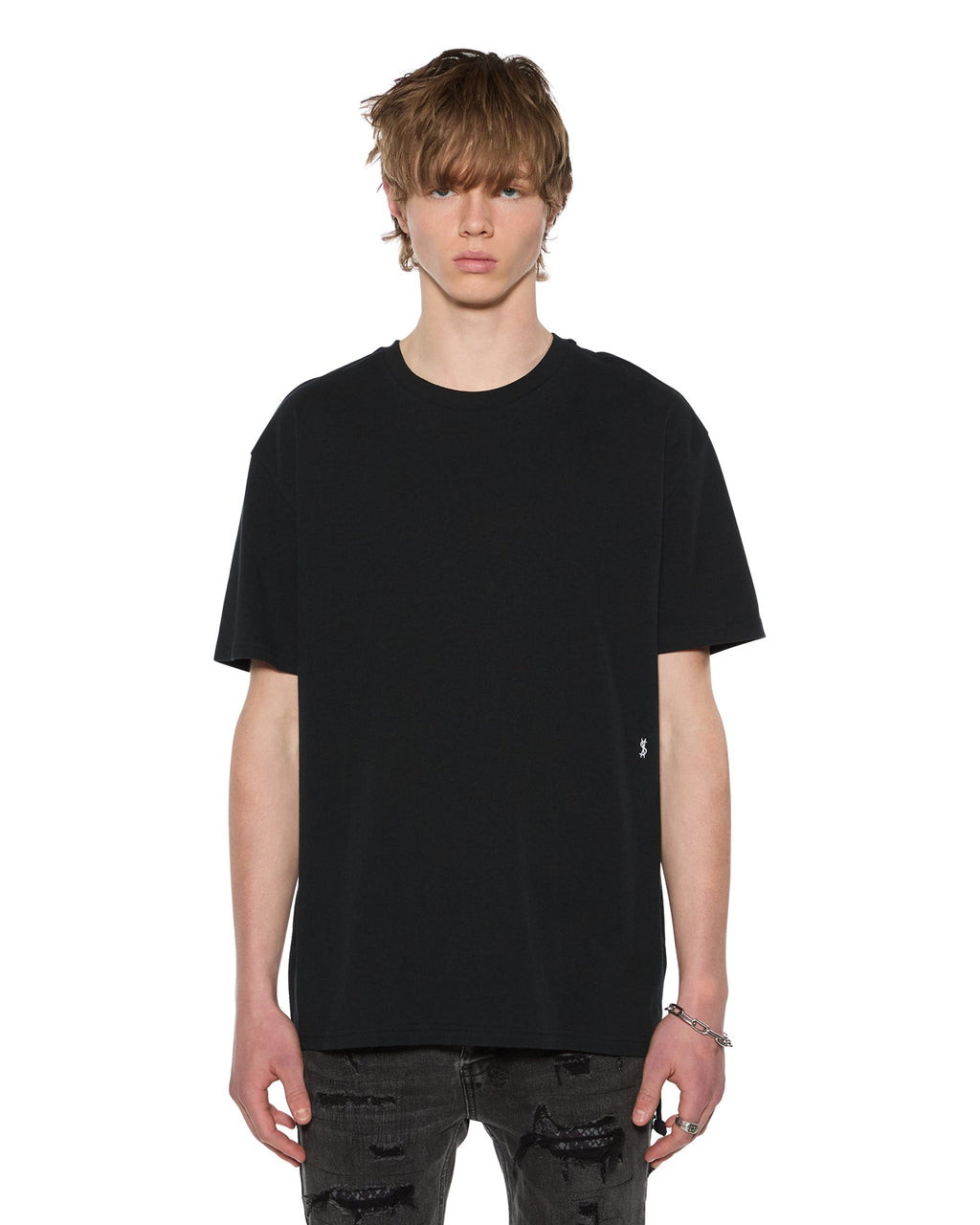 Mens 4 X 4 Biggie Ss Tee Jet Black Oversized Tees - Black