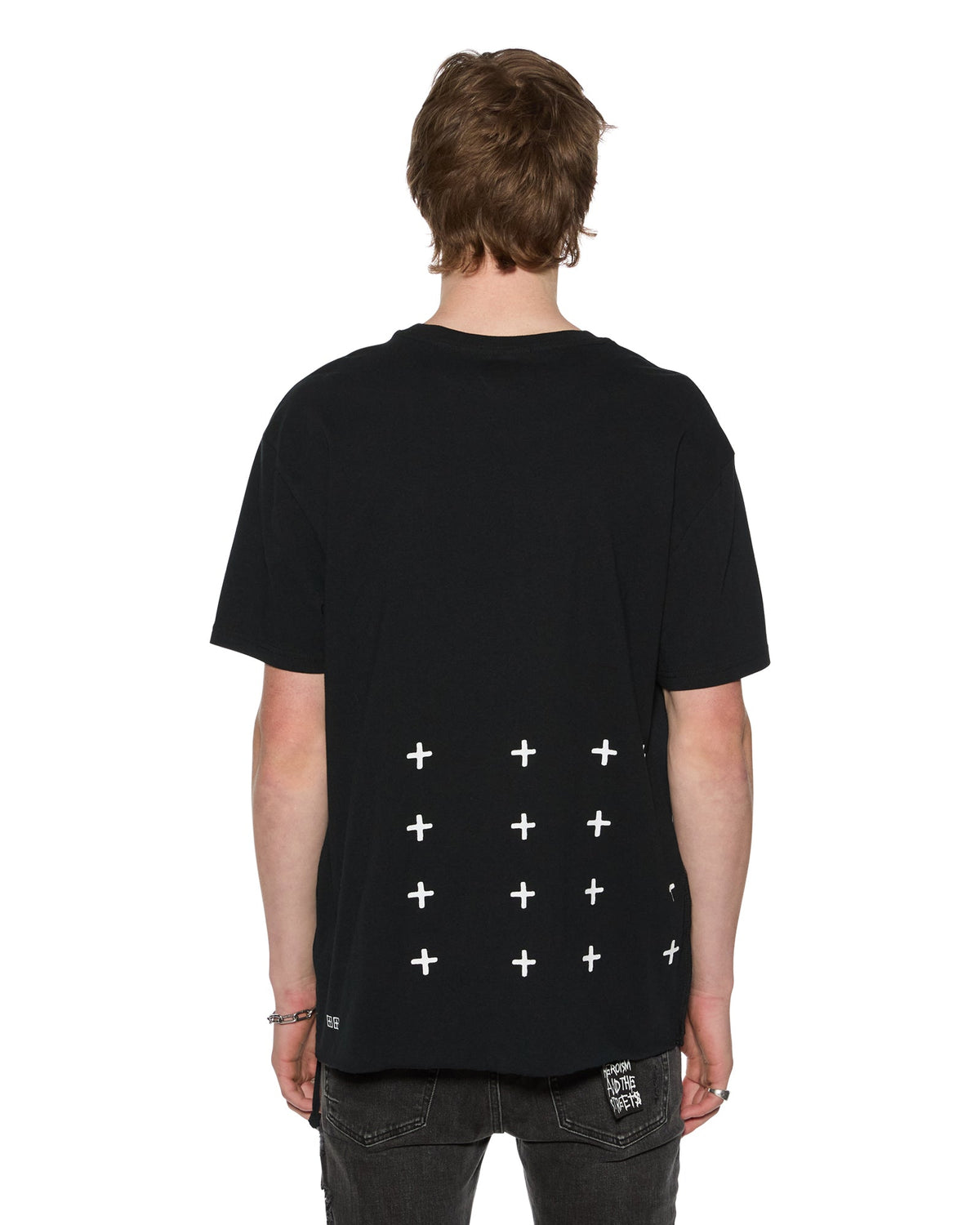 Mens 4 X 4 Biggie Ss Tee Jet Black Oversized Tees - Black