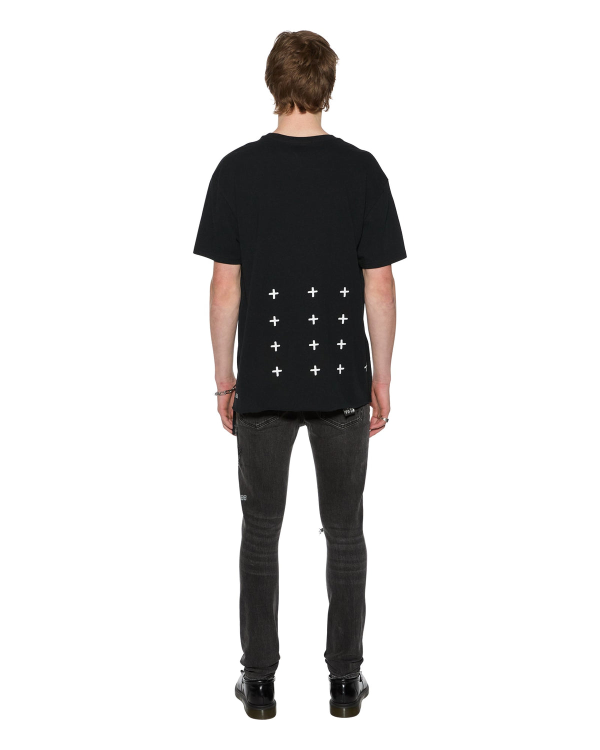 Mens 4 X 4 Biggie Ss Tee Jet Black Oversized Tees - Black
