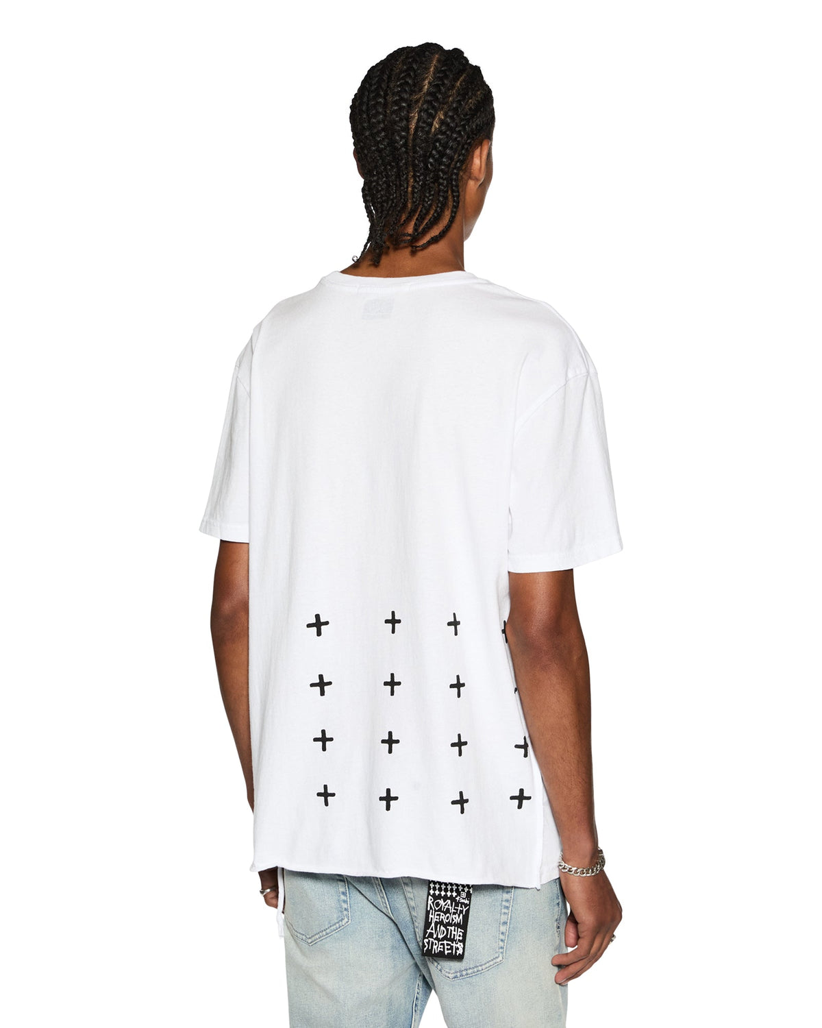 Mens 4 X 4 Biggie Ss Tee Optic White Oversized Tees - White