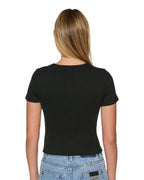 Womens Arise Tee Black Fitted Tees - Black