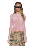 BABY GIRL MESH LS TOP CAMEO PINK