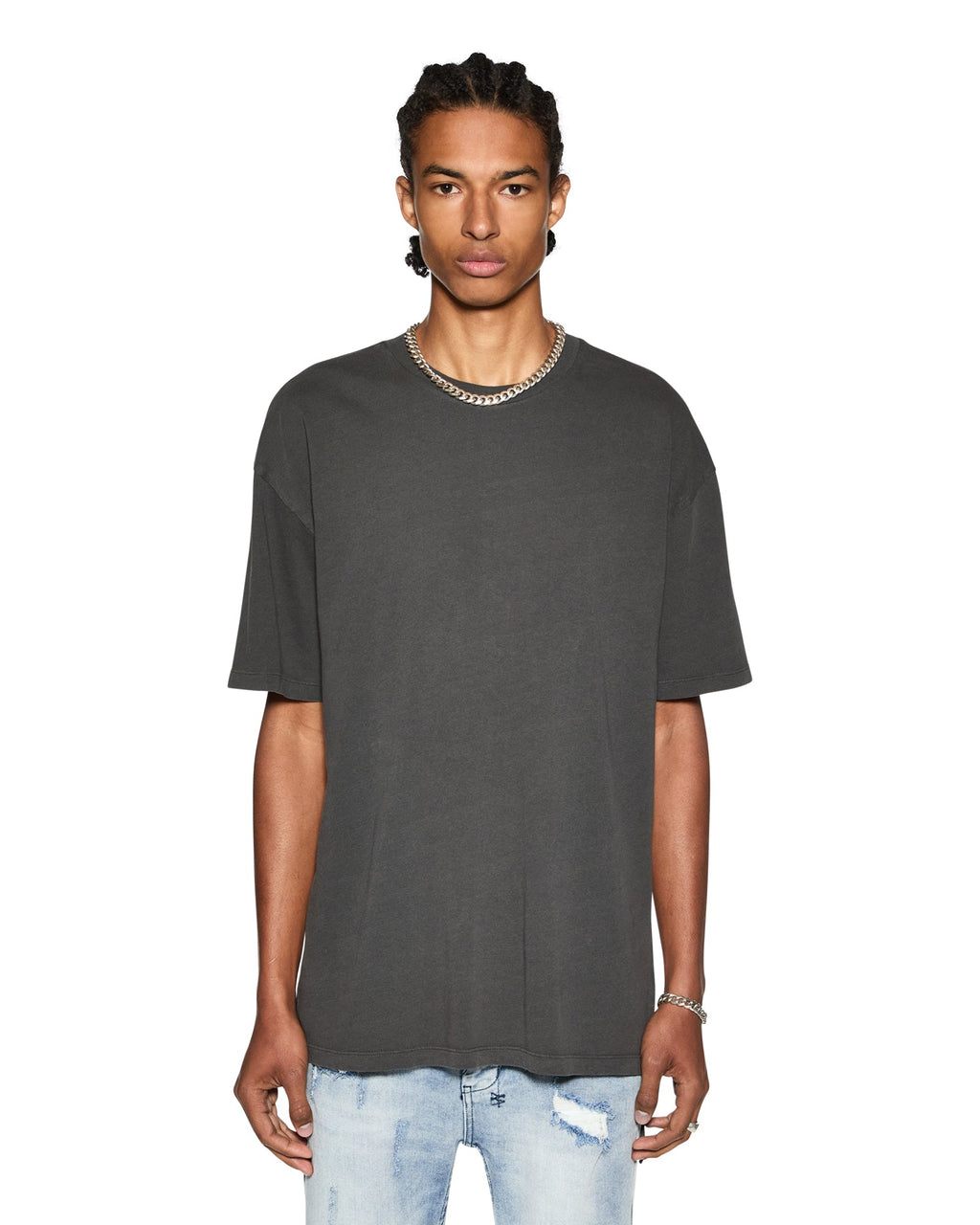 Mens Biggie Ss Tee Back To Black Oversized Tees - Black