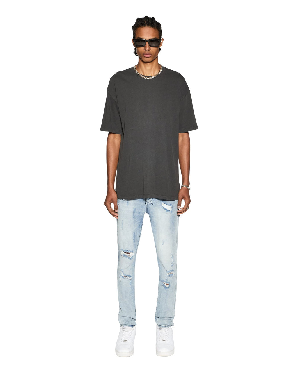Mens Biggie Ss Tee Back To Black Oversized Tees - Black