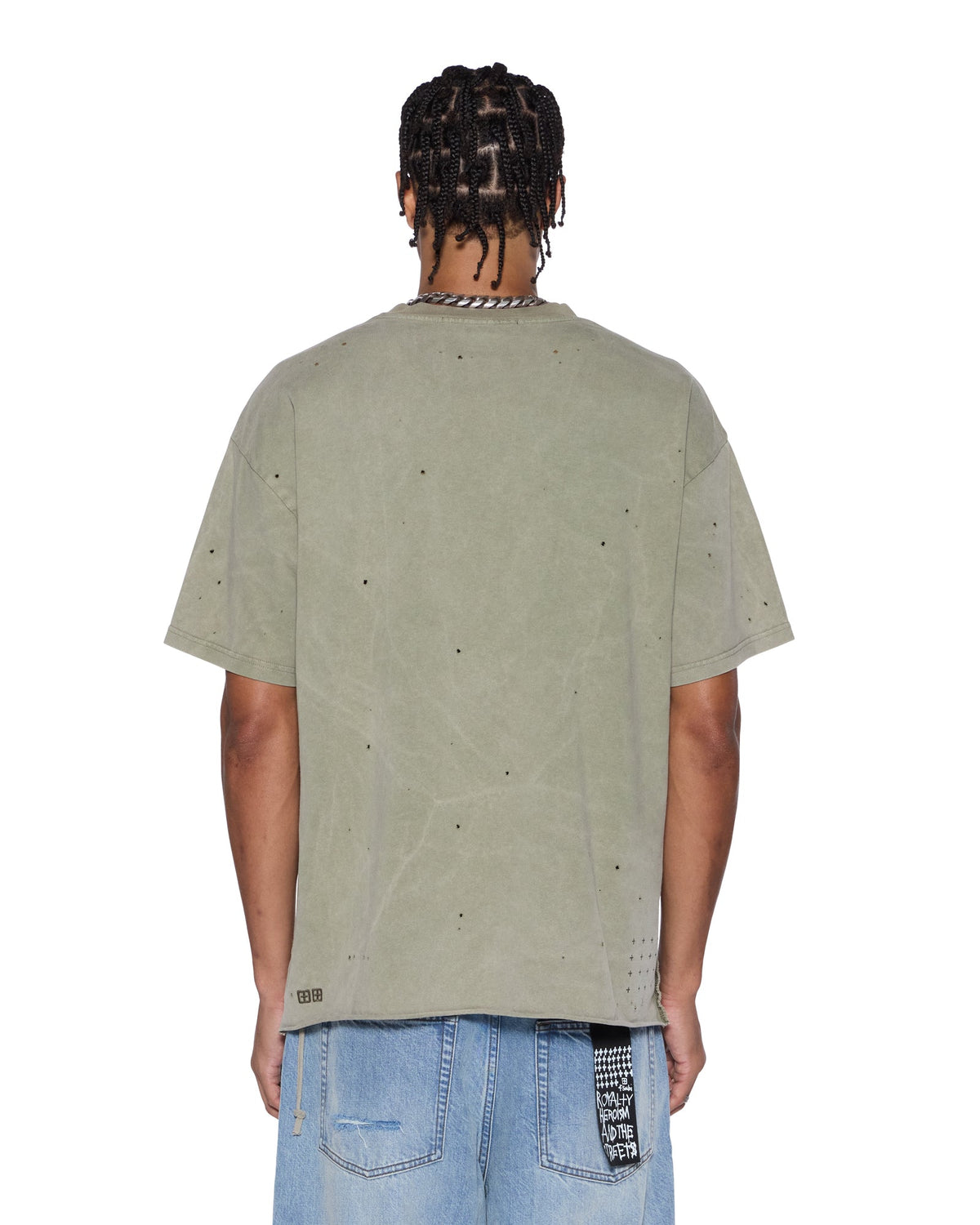 Mens Blasted Ekcess Ss Tee Outback Oversized Tees - Green