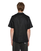 Mens Costa Resort Ss Shirt Black Regular Shirts - Black