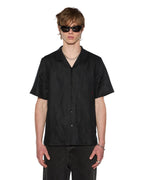 Mens Costa Resort Ss Shirt Black Regular Shirts - Black