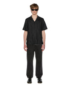 Mens Costa Resort Ss Shirt Black Regular Shirts - Black